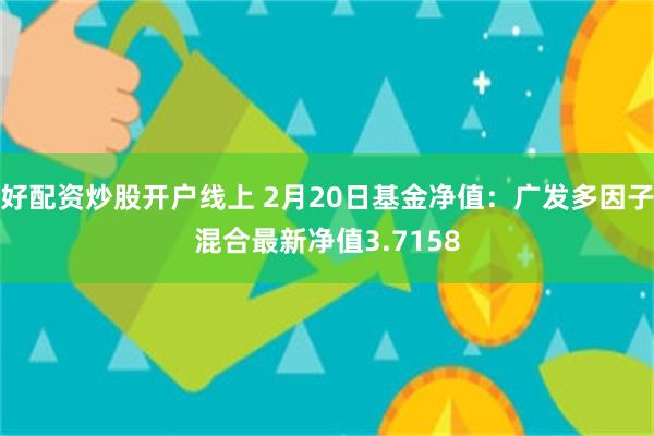 好配资炒股开户线上 2月20日基金净值：广发多因子混合最新净值3.7158